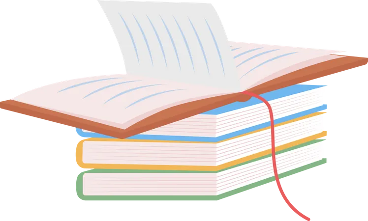 Book stack  Illustration