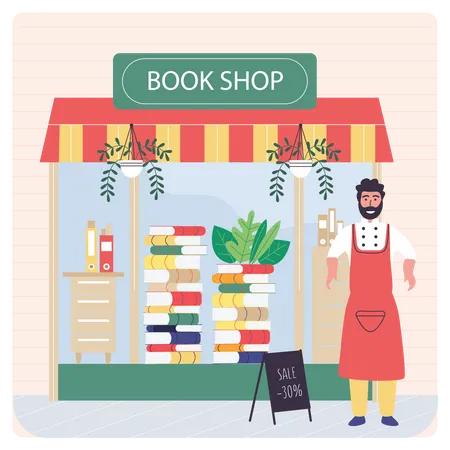 Book Store Sale  Illustration