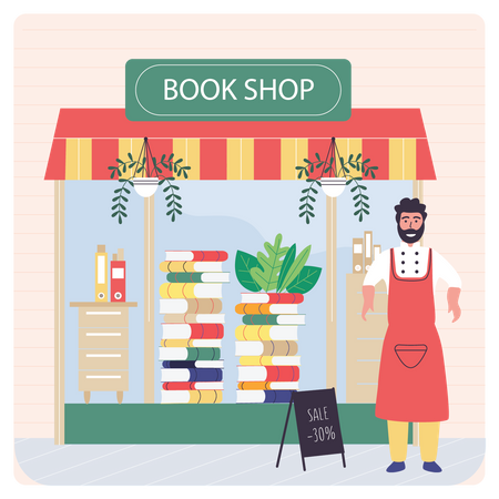 Book Store Sale  Illustration