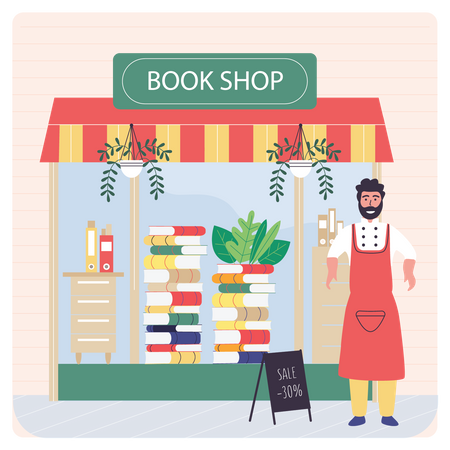 Book Store Sale  Illustration