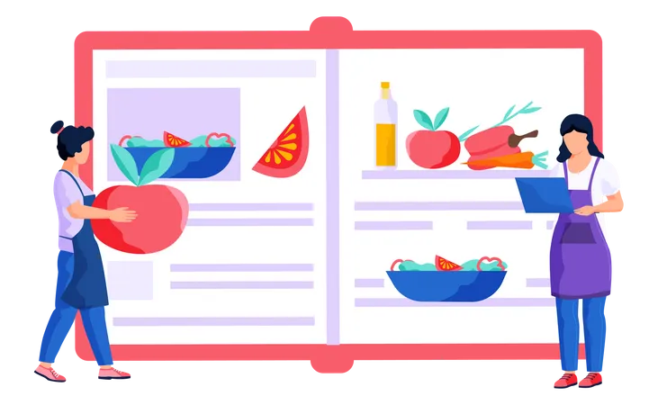 Book with recipes Illustration