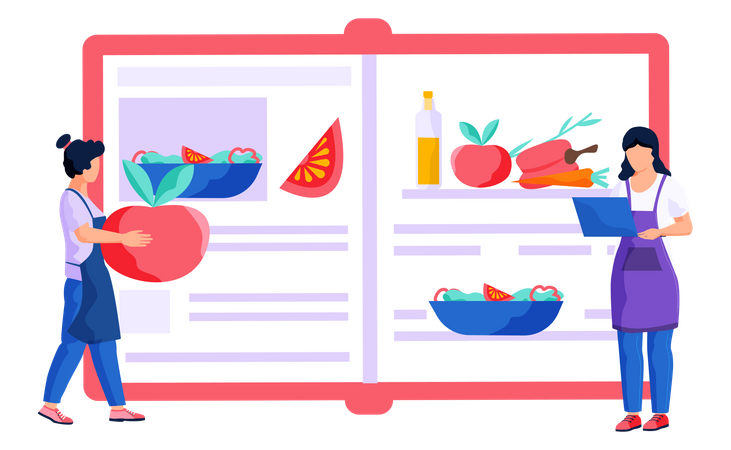Book with recipes  Illustration
