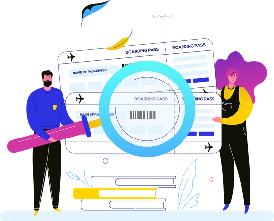 Book your flight  Illustration