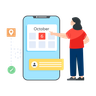 illustrations of booking app
