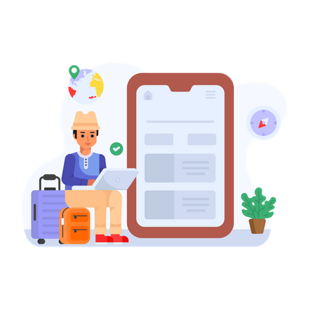 Booking App  Illustration