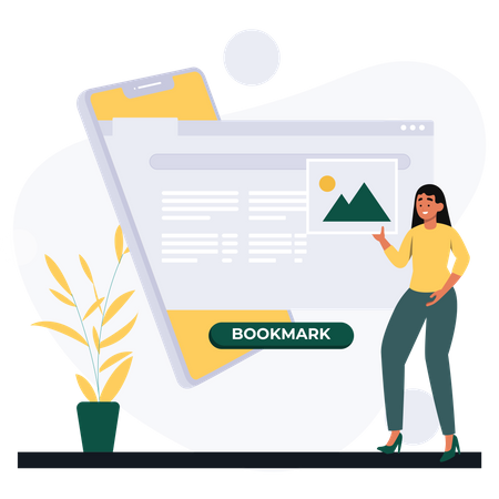 Bookmark Website  Illustration