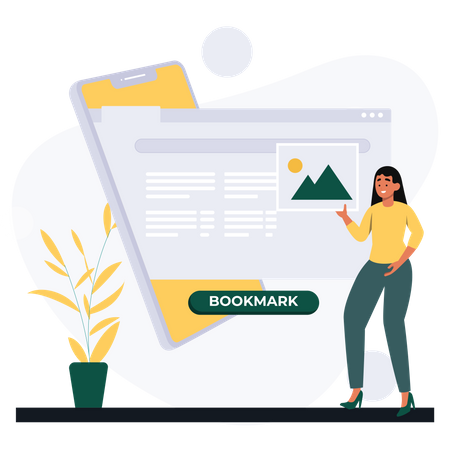 Bookmark Website  Illustration