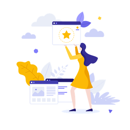 Bookmark website  Illustration