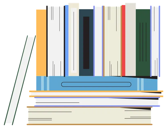 Books pile  Illustration