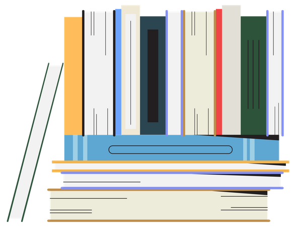 Books pile  Illustration