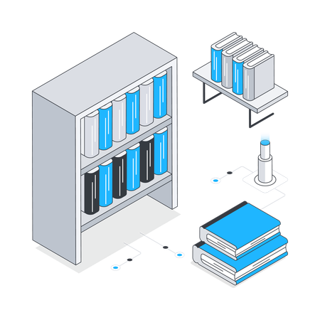 Books Rack  Illustration