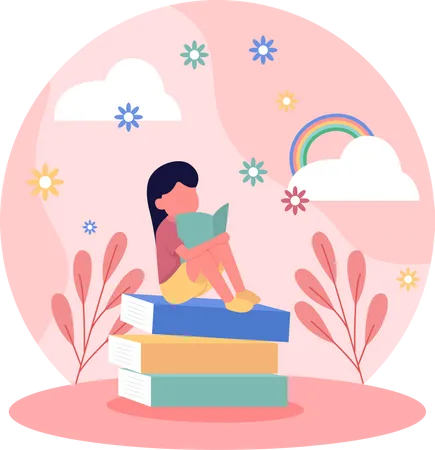 Books To Reading  Illustration