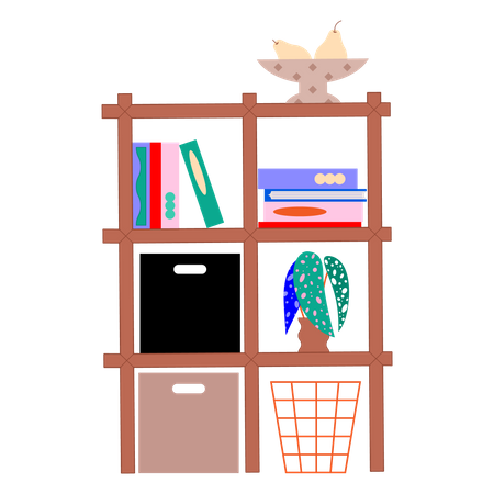 Bookshelf  Illustration