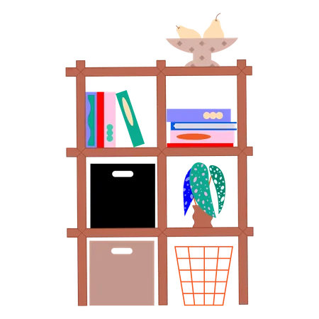 Bookshelf  Illustration