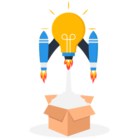 Boost creative idea  Illustration