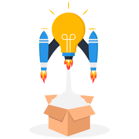 Boost creative idea  Illustration