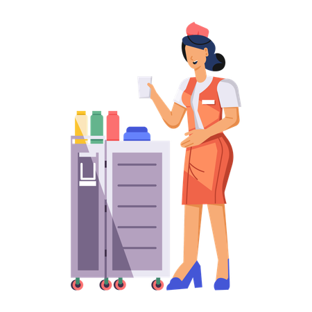 Service an Bord  Illustration