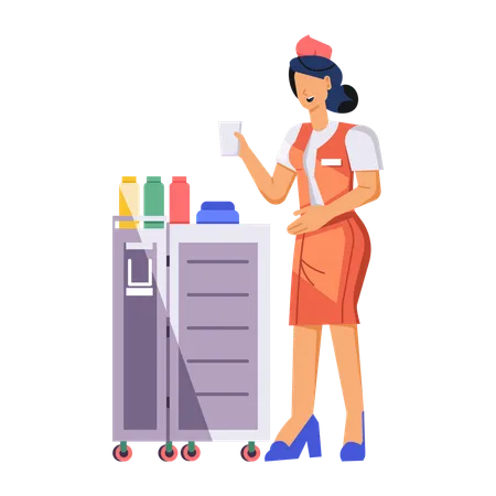 Service an Bord  Illustration