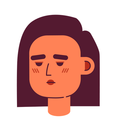 Bored disinterested woman  Illustration