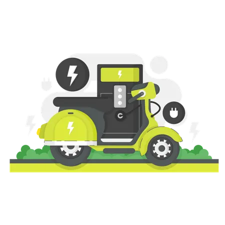 Station de recharge pour véhicules électriques  Illustration