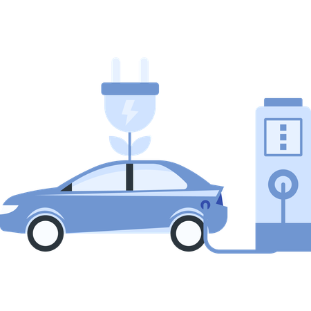 Borne de recharge pour voiture électrique  Illustration