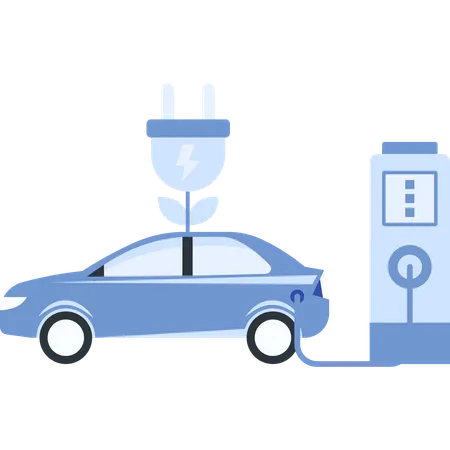 Borne de recharge pour voiture électrique  Illustration