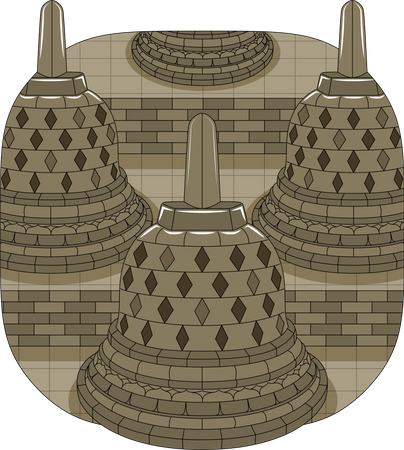 Borobudur Temple  Illustration