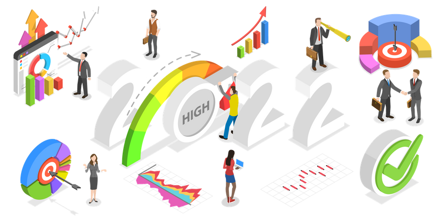 Aktienmarkt des Jahres 2022  Illustration