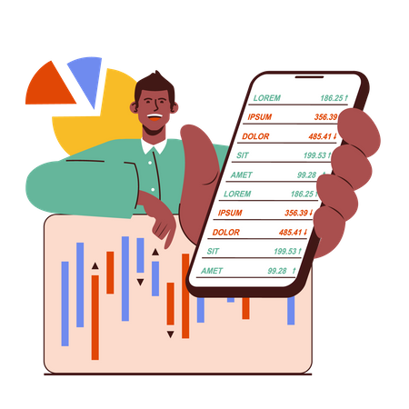 Börsen-App  Illustration