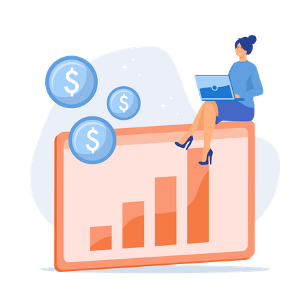 Investitionen an der Börse  Illustration