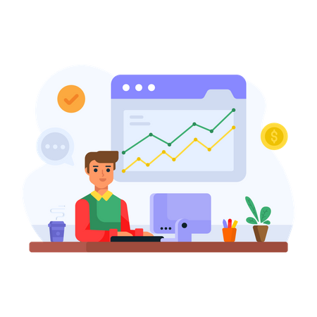 Investitionen an der Börse  Illustration