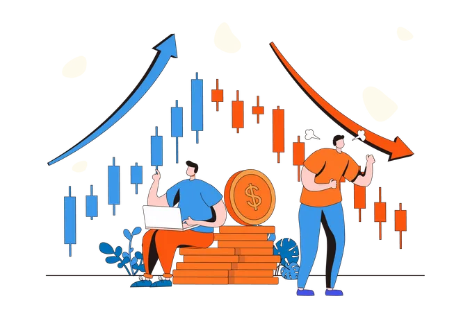 Investitionen an der Börse  Illustration