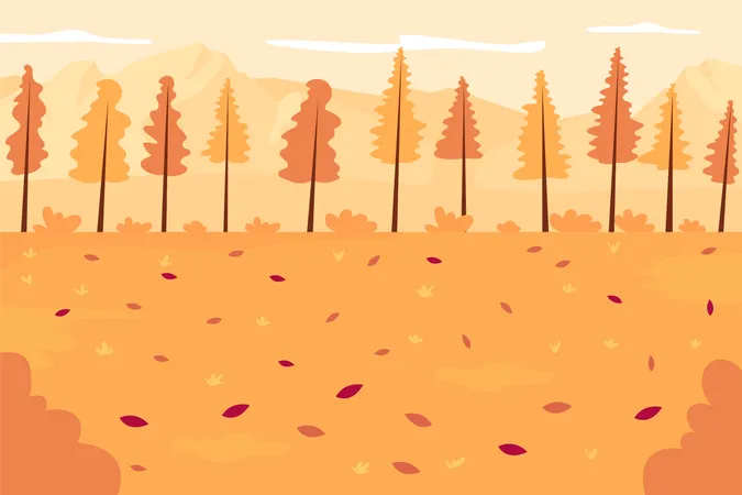 Bosque de otoño  Ilustración