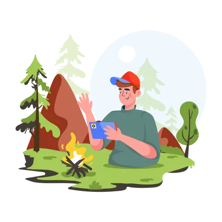 Blogger forestal  Ilustración