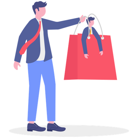Boss hiring employee  Illustration