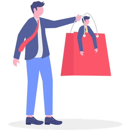 Boss hiring employee  Illustration
