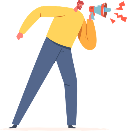 Boss hurry employees in deadline  Illustration