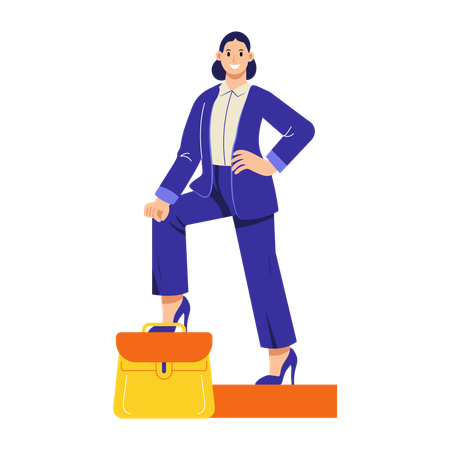 Boss lady standing  Illustration