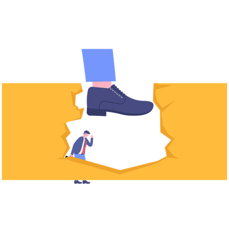 Boss nudging employee  Illustration