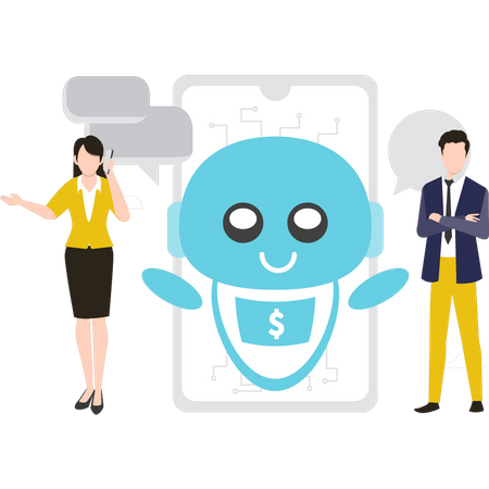 Bot chatting  Illustration