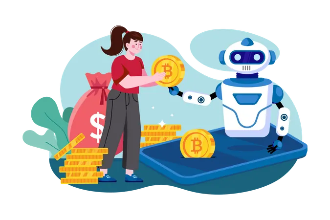 Robot de trading de crypto-monnaie  Illustration