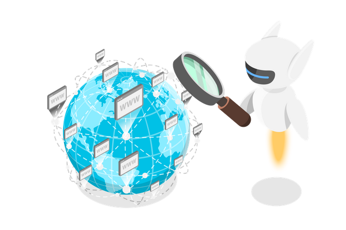 Bot du moteur de recherche  Illustration