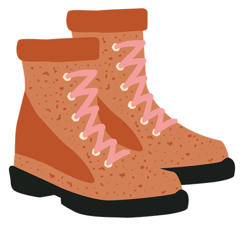 Botas de acampamento  Ilustração