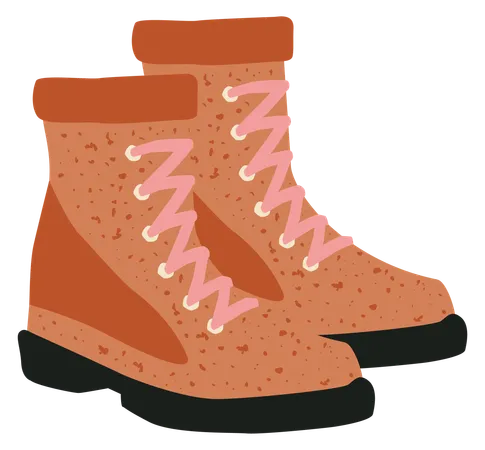 Botas de acampamento  Ilustração