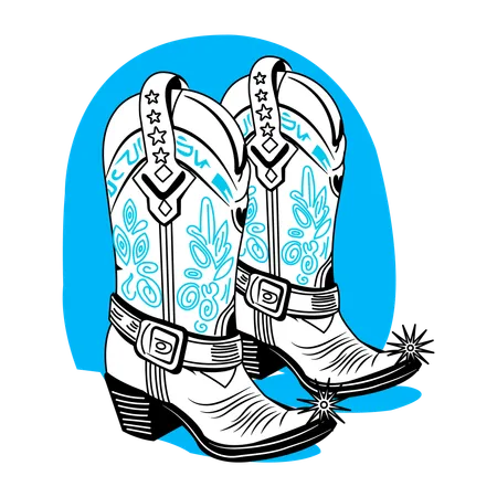 Botas de cowboy  Ilustração