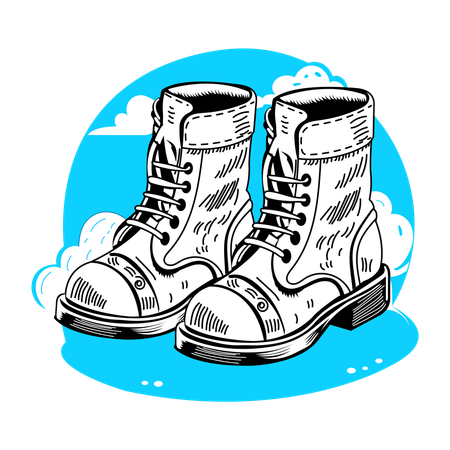 Botas de couro  Ilustração