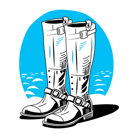 Botas de montaria  Ilustração