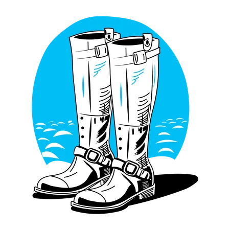 Botas de montaria  Ilustração