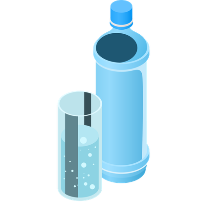 Botella de agua  Ilustración