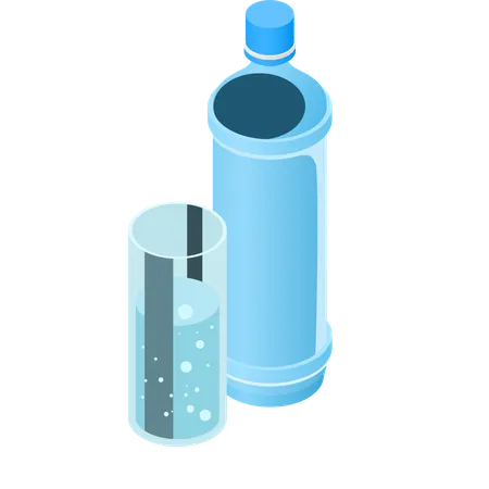 Botella de agua  Ilustración